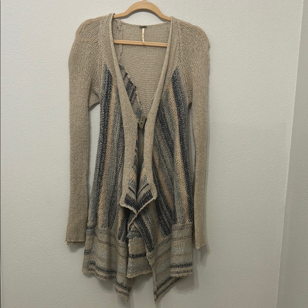Free People Striped Women's Kitted Cardigan